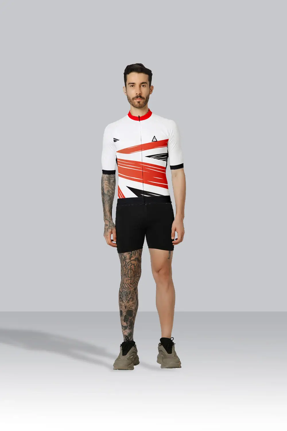 Custom Cycling Jersey Race Fit - Red Cascade Noir - Image 3