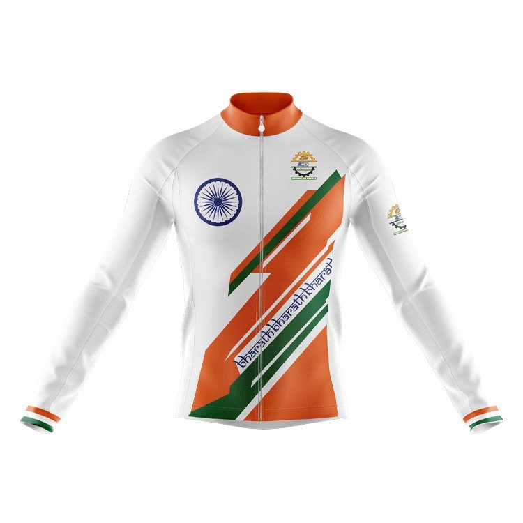 Bharath Edition Club Fit Full Sleeve Cycling Jersey - Horamavu Cycling Squad (FRONT)