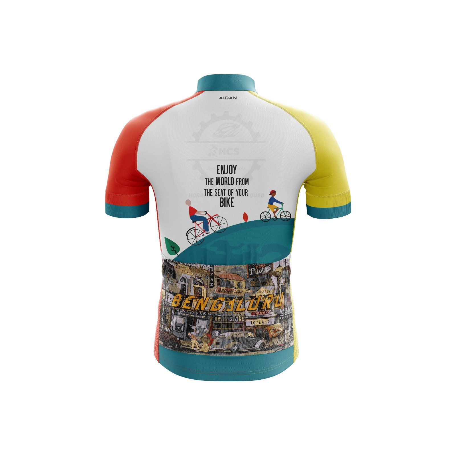 Club Fit Half Sleeve Cycling Jersey Horamavu Cycling Squad (BACK)