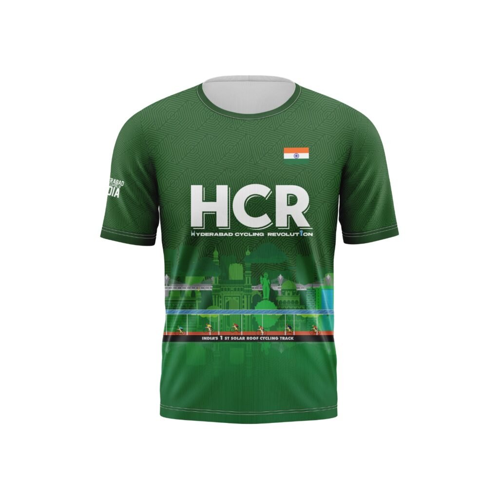 Cycling T Shirt Half Sleeve Cycling Jersey Team Hyderabad Cycling Revolution (BACK)
