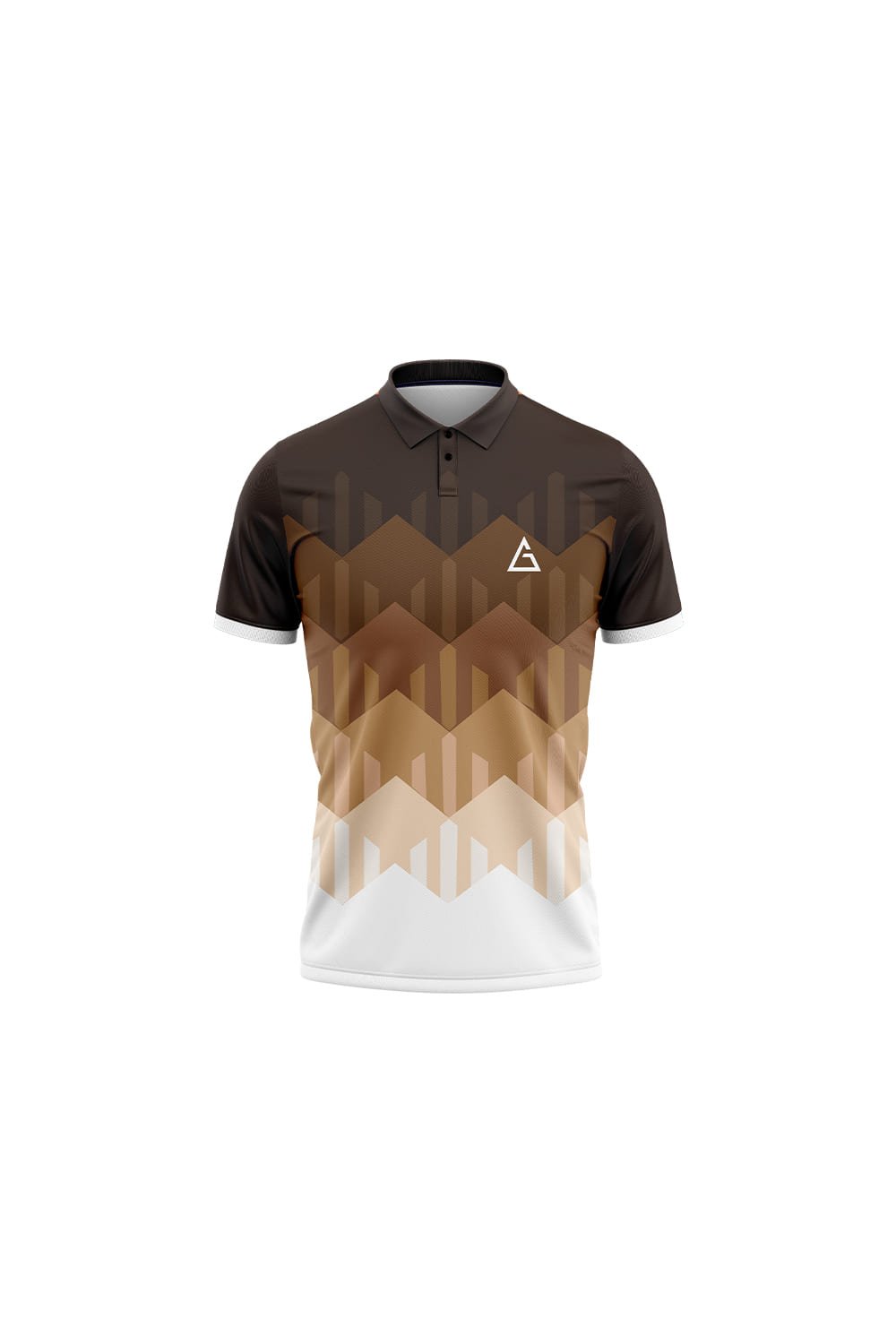 Sandstorm Edge Pro Badminton Jersey – custom badminton jersey in brown and beige gradient design