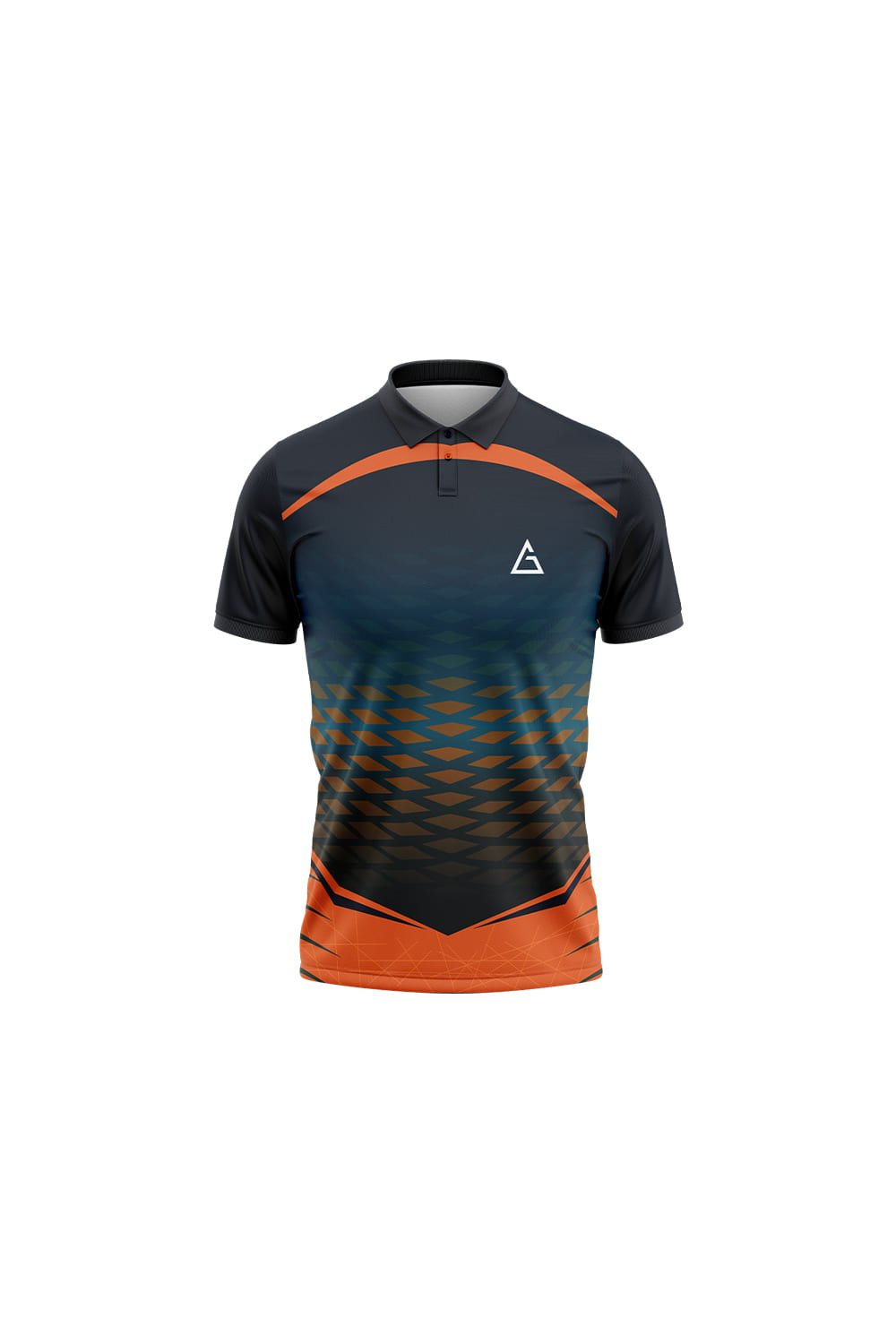 Blaze Strike Super Premium Badminton Jersey – custom badminton jersey with fiery orange gradient design